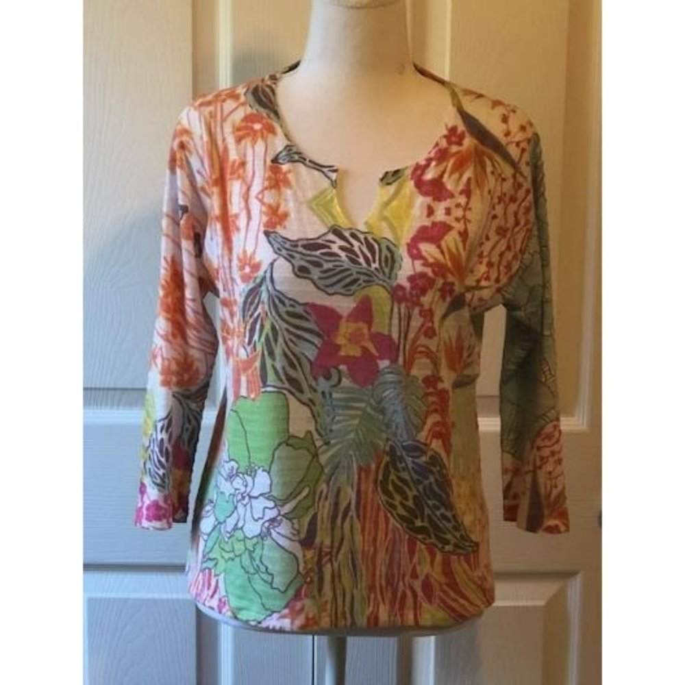 🦩2/$29🦩 Atelier5 by Gozde Yilmaz Tropical Print Top S